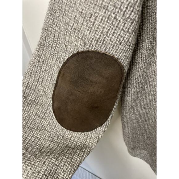 VTG 80s Orvis Men’s Full Zip Wool Cardigan Sweater Suede Patches Men XL- Read - Picture 13 of 16